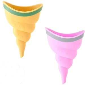 2 Stuks Draagbaar Urinaal voor Vrouwen - Herbruikbaar en Lekvrij, Perfect voor Kamperen en Buitenactiviteiten