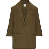 Blazer - Effen - Licht Gevoerd - Driekwart Mouw - Normale Pasvorm