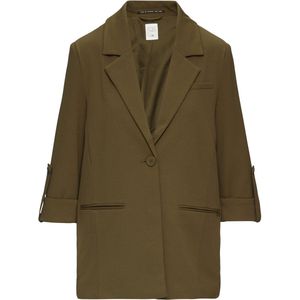 Blazer - Effen - Licht Gevoerd - Driekwart Mouw - Normale Pasvorm