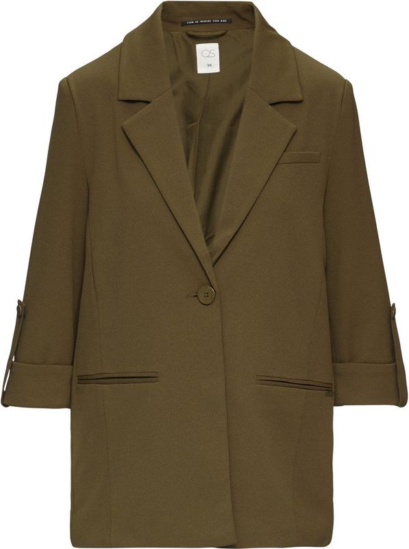 Blazer - Effen - Licht Gevoerd - Driekwart Mouw - Normale Pasvorm