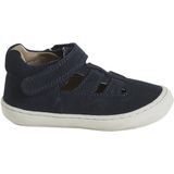 Babysandalen met klittenbandsluiting van leer voor de eerste stapjes marineblauw