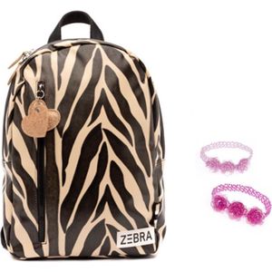 Zebra Trends Rugzak Zebra Goud Rugtas - schooltas + armbandje