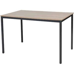 Bureautafel - Domino Basic 160x80 grijs - wit frame