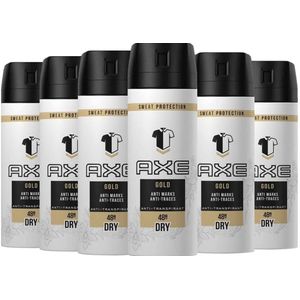 AXE Gold DRY Deo Spray - Voordeelverpakking 6 x 250 ml