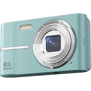Compact Camera - Compactcamera's - Compact Camera Fototoestel - 50MP - Groen - Inclusief 64GB Opslagkaart
