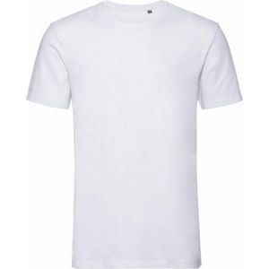 Russell Heren Puur organisch T-Shirt met korte mouwen (Wit)