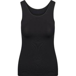 Pure Color dames top (1-pack), hemdje met brede banden, zwart -  Maat: L