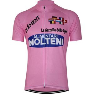 retro Molteni roze wielertrui 'giro d'italia' Eddy Merckx maat Large