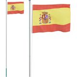 vidaXL-Vlag-met-vlaggenmast-Spanje-6,23-m-aluminium