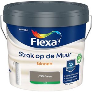Flexa - Strak op de Muur Binnen Muurverf Mat - 85% Veen - Mengverf - 5 Liter