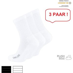 STARK SOUL® - sportsokken - sokken dames - 35/38 - wit - 3 paar