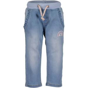 Blue Seven-Mini girls woven pull-up jeans-JEANSBLUE ORIG
