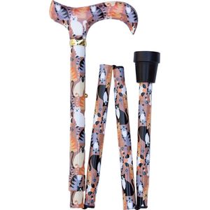 Classic Canes - Opvouwbare Wandelstok - Katten - Aluminium - Verstelbaar - Lengte 82 - 92 cm