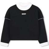 DKNY - D62379 - Gebreide Trui - Zwart - 10 Years Meisjes