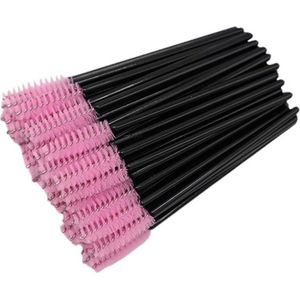 Wegwerp Wimper en Wenkbrauw Borsteltjes - Mascara Borsteltjes - 10 stuks - Lichtroze