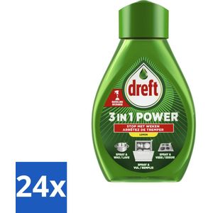 24 x Dreft - Afwas Spray - 3-in-1 Power Citroen - Navulverpakking - 500 ml - Dreft - Navulling - Vaatwasser - Schoonmaak - Keukenreiniger