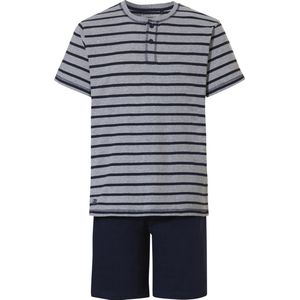 Pastunette for Men - Stripes - Shortama - Grijs/Blauw - Maat S