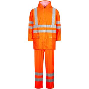 Lyngsøe Rainwear Hi-Vis Regenset fluor oranje 4XL