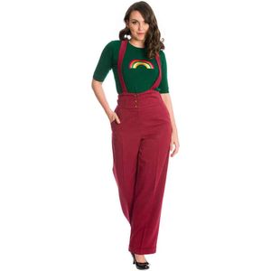Dancing Days - HER FAVOURITES Wijde broek - 4XL - Bordeaux rood