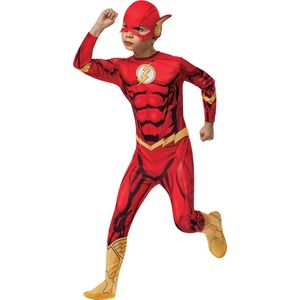 Rubies - The Flash Kostuum - The Flash Kostuum Kind - Rood, Geel, Zwart - Maat 116 - Carnavalskleding - Verkleedkleding