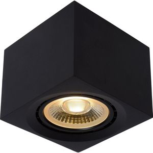 Lucide FEDLER - Plafondspot - LED Dim to warm - GU10 (ES111) - 1x12W 2200K/3000K - Zwart