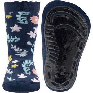Ewers antislip sokken bloementuintje - blauw