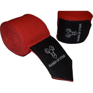 Hands of Stone - Boksbandages - Rood - 4,5 meter - Nylon/Katoen - Kickboksen - Boksen - MMA