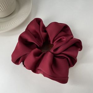 Premium Zijde Scrunchie - Silk Haarelastiek - Wijnrood