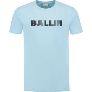 Ballin Amsterdam - Heren Regular fit T-shirts Crewneck SS - Lt Blue - Maat S