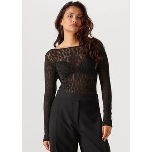 WOLFORD Leo String Body Dames - Topjes - Zwart - Maat XS