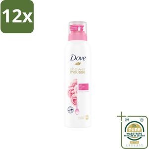 Dove Shower Foam - Rose Oil - 200 ml - Voordeelverpakking - 12 stuks - Dove - Verzorging
