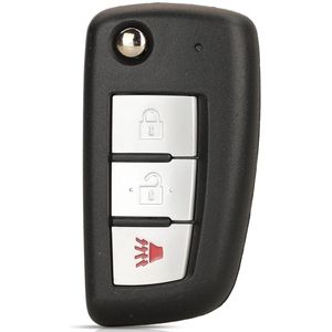 XEOD Autosleutelbehuizing - sleutelbehuizing auto - sleutel - Autosleutel / Geschikt voor: Nissan 3 knops
