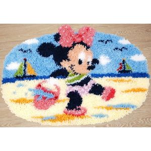 Knoopvormtapijt kit Disney Minnie op het strand - Vervaco - PN-0145109