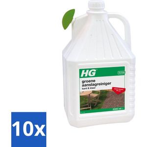 HG - Buiten - Groene Aanslagreiniger - Kant & Klaar - Resultaat Binnen 36 Uur - 5L - Bulkverpakking - 10 stuks