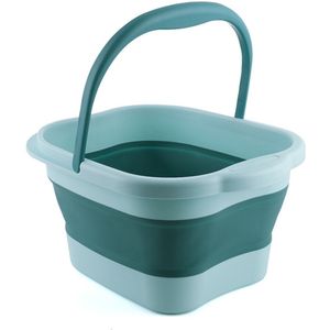 Voetbad - Opvouwbaar draagbaar voetenbad - Met handvat - Massagevoetbad - Groen