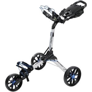 BagBoy Nitron volautomatisch uitklapbare golftrolley (wit-blauw)