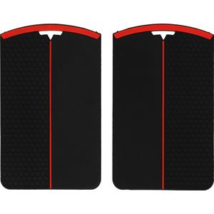 kwmobile autosleutel hoesje geschikt voor Tesla Model S / Model Y / Model 3 / Model X Kaart hoes - Siliconen autosleutel behuizing - Auto sleutel case met honingraat - Sleuteletui in zwart / rood
