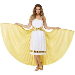 Smiffy's - Griekse & Romeinse Oudheid Kostuum - Luxe Griekse Gouden Cape - Goud - Carnavalskleding - Verkleedkleding