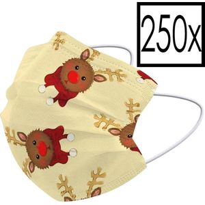 Mondkapje Wegwerp Mondmasker Kerst Universeel Niet Medisch Rendier - 250x
