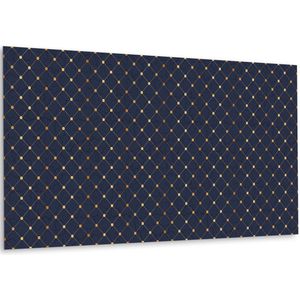 Tulup PVC Wandpaneel - Ruitpatroon Vinyl Wandpaneel - 100 cm x 50 cm - Blauw PVC Muurpaneel - 1 stuk - Zelfklevend Wandpaneel - Geometrisch Wandbekleding - Zelfklevende Wandbekleding - Plaktegels Keuken en Badkamer