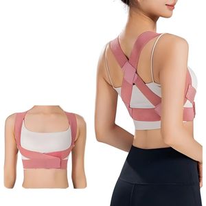 Rugbrace & Houding Corrector - Maat M - Roze - Verstelbare Rugsteun voor Onderrug, Rug & Schouders - Comfortabele Rug band voor Dames - Ergonomisch Ontwerp - Ondersteunt een Prettige Zit en Sta houding - Ideaal voor Werk en Sport