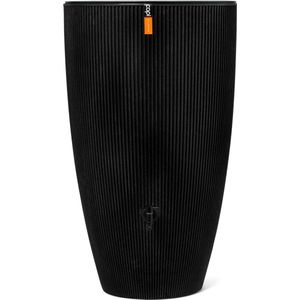 Capi Europe - Regenton Groove 210L zwart - 66x66x110 - Zwart - Voor buiten - Breukbestendig - Lichtgewicht - Levenslang garantie
