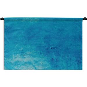 Wandkleed Muur textuur - Textuur van een abstracte blauwe muur Wandkleed katoen 60x40 cm - Wandtapijt met foto