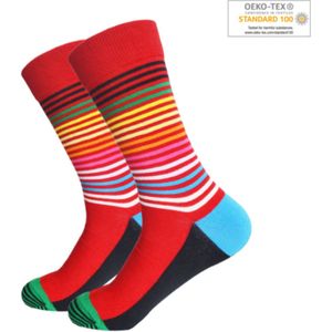 Gestreepte sokken - 2 Paar - Unisex - Organisch katoen - Maat 35/40