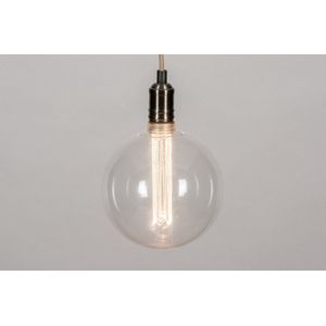 Lumidora Hanglamp 73982 - E27 - Zilver -oud zilver - Beige - Stof