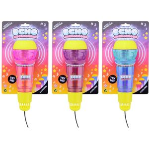 Echo Microfoon op kaart - Kinder microfoon -speelgoed - Microfoon 23 cm ( 1-stuk)