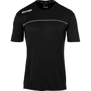 Kempa Emotion 2.0 Poly SS Shirt Heren  Sportshirt - Maat S  - Mannen - zwart/grijs