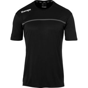 Kempa Emotion 2.0 Poly SS Shirt Heren  Sportshirt - Maat M  - Mannen - zwart/grijs