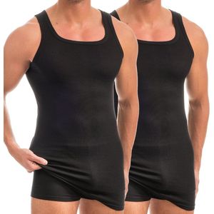 Extra Lange Onderhemden voor Heren - 2-Pack Katoen/Modal