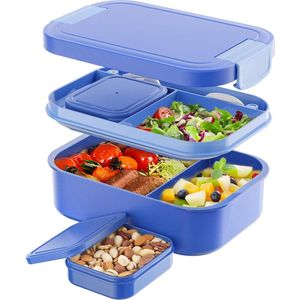 Riokem ® Stijlvolle en Lekvrije Bento Lunchbox voor Volwassenen - 1900 ml - Ideaal voor Werk en School